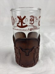 Libbey Bamco Tooled Leather Sleeved 5 1/8″ Water Glass