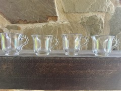 4 Vintage Imperial Glass Candlewick Clear 4oz Capacity Punch Or Coffee Cups