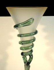 Art Glass Goblet Signed Don Art