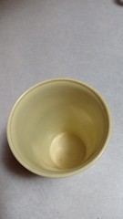 A Vintage Hazel Atlas Moderntone Platonite Yellow Tumblers circa 1950