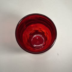 Vtg Viking Ruby Red Georgian Honeycomb Drinking Glass 5″ Water Tumbler Uv Glow