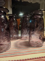 Princess House RARE 4 Amethyst Crystal Tumblers