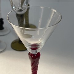 Twisted Stem Cordial Glasses Various Colors Sizes Set Of 8