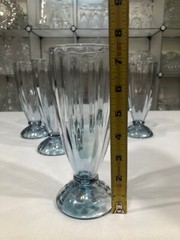 Optic Blue (5110) by Libbey – Five Rare Vintage Straight Soda Tumblers