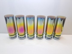 Vintage glasses and goblets set of 6 pieces Signum Magic Glass rainbow Türkiye