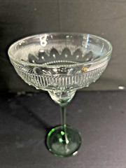 Cristal D’Arque Sombrero Green-Stem Southwestern Adobe Design Margarita Glass