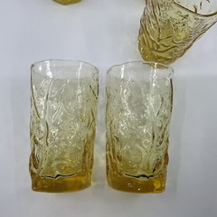 Set of 5 Seneca Glass Driftwood Casual 6 oz Juice Glasses In Pineapple 4 1/8” T