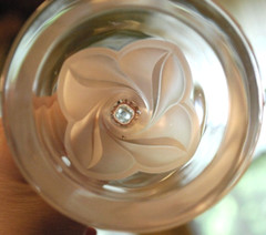 Vtg Set 3 FLORENCE Cristal d’Arques-Durand WATER GOBLETS GLASSES Frosted Petals