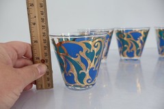 Georges Briard Signed Mid-Century Art Nouveau Old Fashion Glasses (Set of 4)