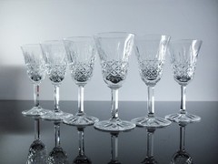 Vintage 1 Crystal Wine Glass Size Modeled Tarn France St Louis 16 Cm