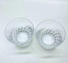 Baccarat Gloria 2016 Year Tumbler Crystal Rock Glass Set of 2 Unused w/box Japan