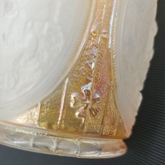 Imperial Marigold Carnival Glass Frosted Windmill Water Tumbler 1970’s Vintage