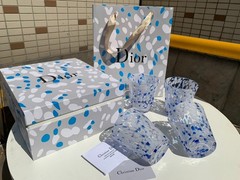 DIOR Crystal Glass Blue Ocean Cup Tumbler Gift – Set of 4