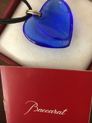 1 Blue Heart Necklace In Baccarat Crystal (Price Per Unit)