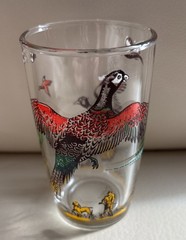 Vintage Hazel Atlas Tumbler Pheasant Bird Hunting Dog 1 Glass