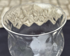 Imperial Glass Clear Diamond Optic Skanda 5 3/4″ Water Goblet Excel. Used Cond.