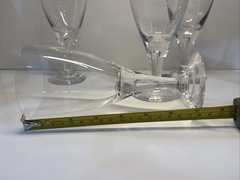 5 Scruf By Stockholm Sweden Wine Goblets Teardrop Stem Clear Cocktail 7” Inches