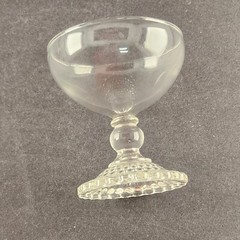 Anchor Hocking Bubble Champagne Sherbet Clear Glass Candle Float Vintage Wedding