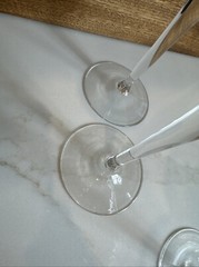Set of (4) Svend Jensen Empress Clear 8 5/8” Claret Wine Goblets Glasses