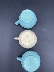 3x Art Deco METLOX Poppytrail TOM JERRY Punch cups California Pottery Midcentury