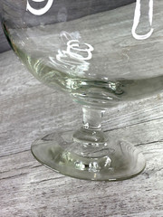 Unmarked Clear Glass Brandy Cognac Glass/Snifter Fishbowl