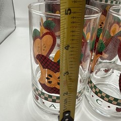 Set Of 8 Impressions By Corning ABC Apple Glassware 16oz 90s Apple Kitchen