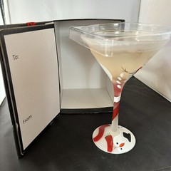 Lolita NIB The Candle Collection Martini Glass Frosty’s Going Down Snowman