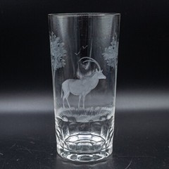 Queen Lace Crystal «Kenyan African» Sable Highball Tumbler Glass – 5 1/2″ #H
