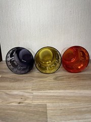 3 Vintage Mid Century Modern Elephant Large Shot Or Juice Glass Gold Gilding