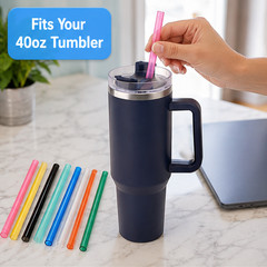 Replacement Straws for Stanley 40 oz Tumbler 10 Pack with Brush