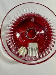 Nachtmann Traube Cranberry Gold Cut to Clear Crystal Cognac Glass W. Germany box