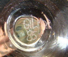 John Gilmor Art Glass 2 Champagne Flutes 1985