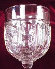 Group Thumbprint Goblet West Virginia Glass Mfg Co 225 Paneled 1899 #32
