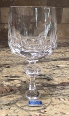 SIX(6) GORHAM NACHTMANN W GER ALEXANDRA CRYSTAL WINE 6 1/8”T CUT ARCHES UNUSED