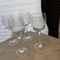 Hand Blown Crystal Cordial/ Sherry Glasses 4-5 Sided Stem Da Vinci»Ginevra» Pat