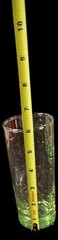 Vtg Libbey Crisa Green Weighted Bottom Drinking Glass Set Of 5