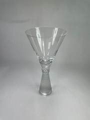 Z Gallerie HTF Martini Margarita Glass Frosted Stem 8 1/2″ T Set of 2 Cup C53