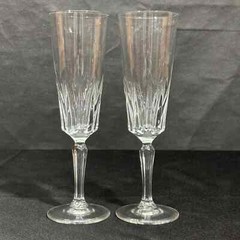 Cristal D’Arques-Durand Champagne Flutes 8″ Clear Glass Stemware