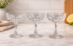 Mikasa Buckingham Champagne Coupe Tall Sherbet Dessert Glasses Set Of 3