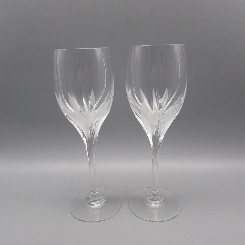 Mikasa Crystal Flame D’Amore Water Goblets – Set of Two