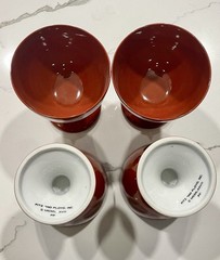 Set Of 4 FITZ AND FLOYD, INC @MCMLXXVII FA Terra-Cotta Goblets