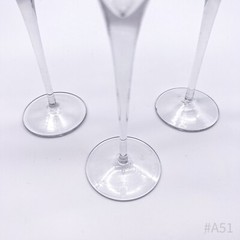 3x Art Nouveau Laura Ashley Champagne Glasses Stemware Floral Design, Enameled