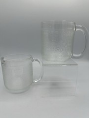 Oiva Toikka/Nuutajarvi, Krouvi 50CL Littala Textured Glas Beer Mug Finland Qty 2