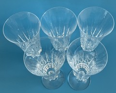 Vintage W.M. Dalton Unit No. 3 French Lead Crystal Parfait/Sour Glass Set of 5