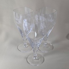 Mikasa Panache Crystal Iced Tea Glass Square Bowl Stem Vintage Simply Stunning