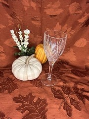 GORHAM CRYSTAL WINE GLASS “STAR BLOSSOM” DESIGN (1 Count) 8.5” Tall