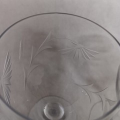 Tiffin Franciscan Marie Wine Glass Etched Crystal Stem #018 6 1/2″ x 3″