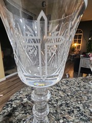 Large Galway Irish Crystal Wine Glass With Cross