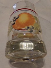 4 Vintage Corelle Abundance Juice Glasses Tumblers Fruit Pattern 6 oz EUC!