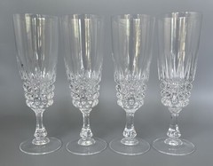Cristal d’Arques Pompadour Champagne Flute 7″ 24% Lead Crystal Set Of 4